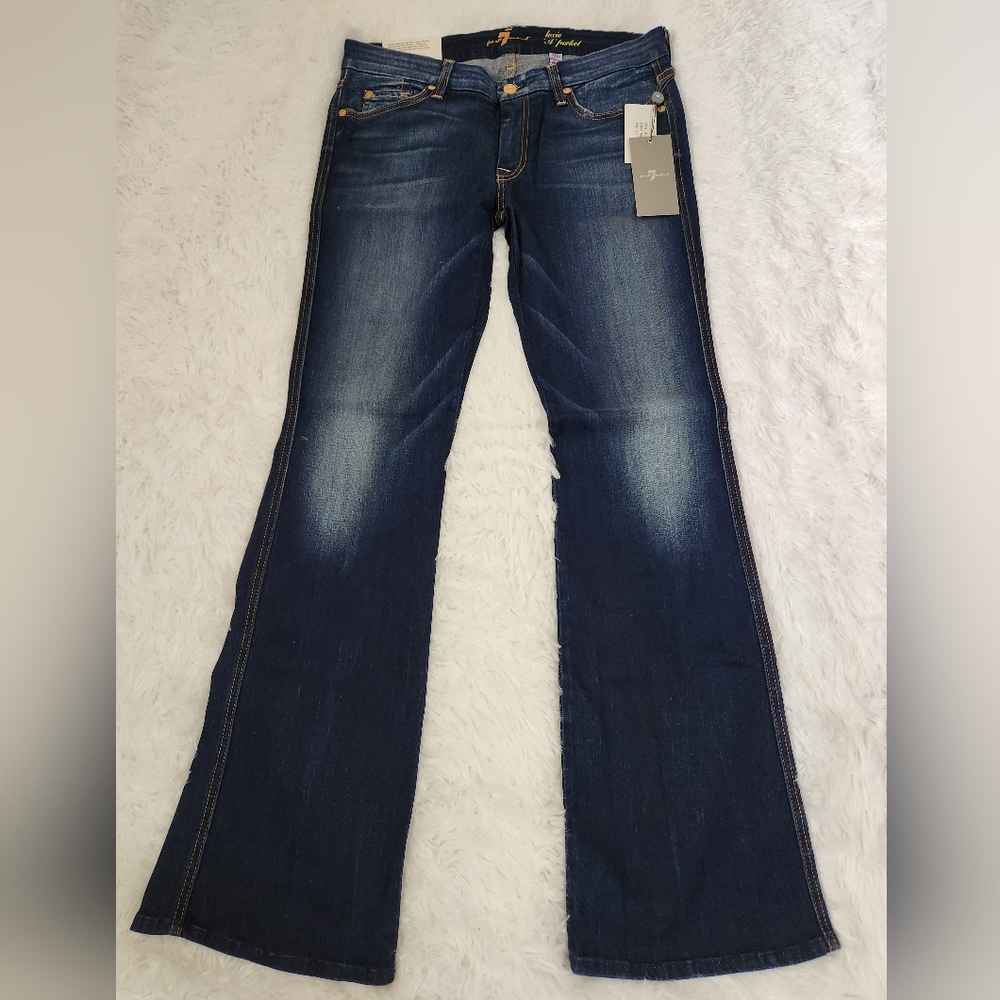 7 For All Mankind Dark Wash Lexie A Pocket Bootcut Jeans